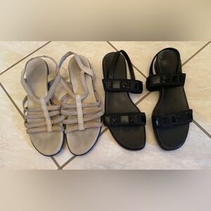 Munro Black and Beige Women's Sandals